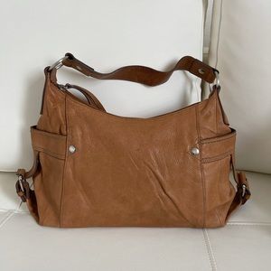 Fossil 1954 Caramel Pebble Leather Shoulder Purse